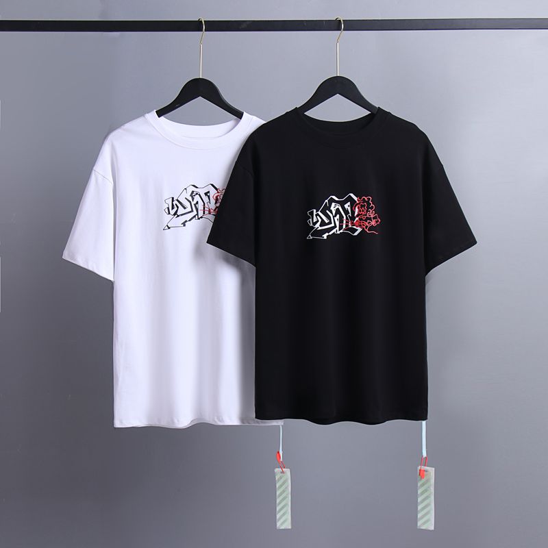 Off-white Men's and Women's Short-sleeved T-shirts