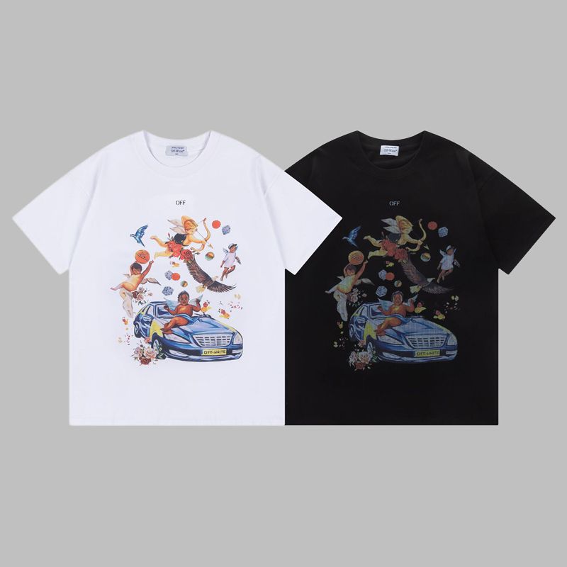 Off-white Men's and Women's Short-sleeved T-shirts