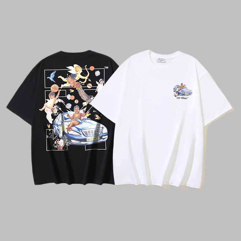 Off-white Men's and Women's Short-sleeved T-shirts