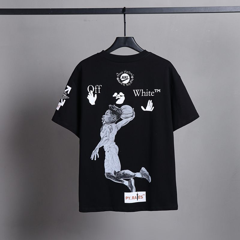 Off-white Men's and Women's Short-sleeved T-shirts