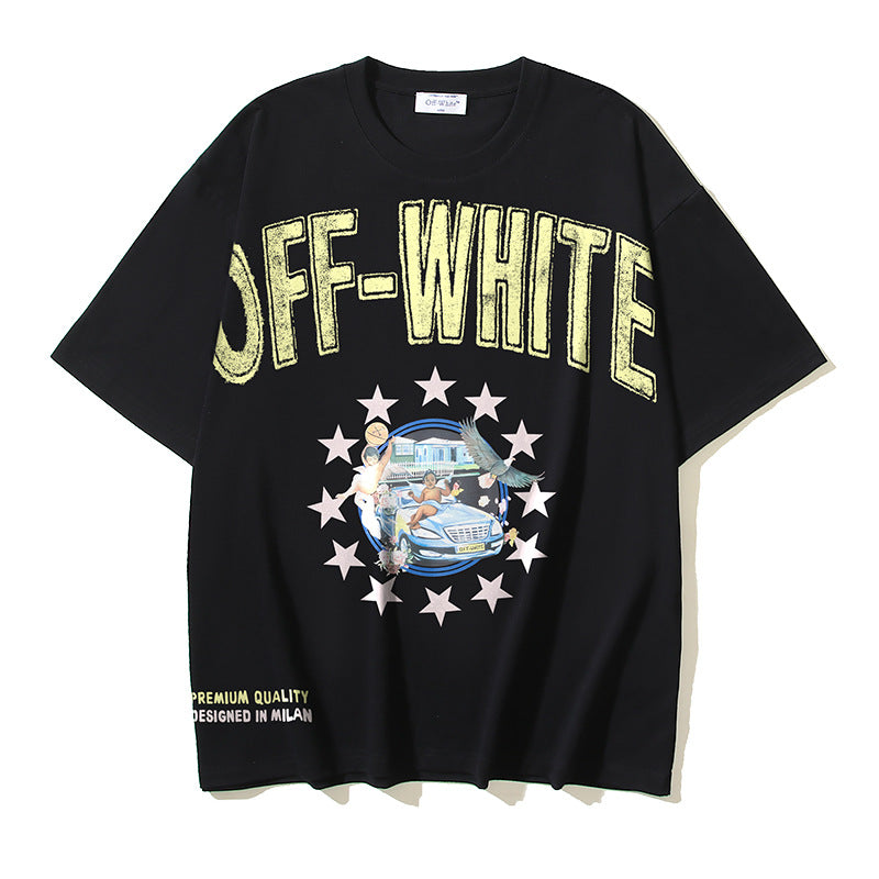 Off-white Men's and Women's Short-sleeved T-shirts
