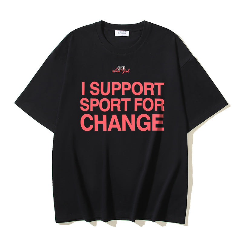 Off-white Men's and Women's Short-sleeved T-shirts