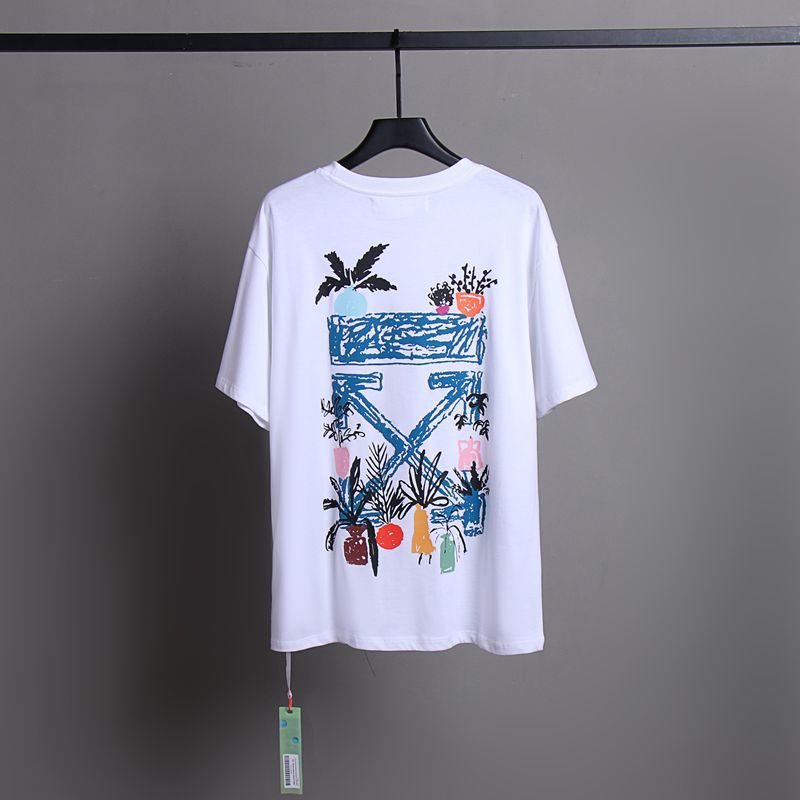 Off-white Men's and Women's Short-sleeved T-shirts