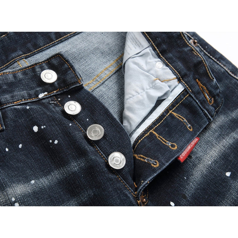 DSQ2 New 2025 Men's Ink Splash Jeans
