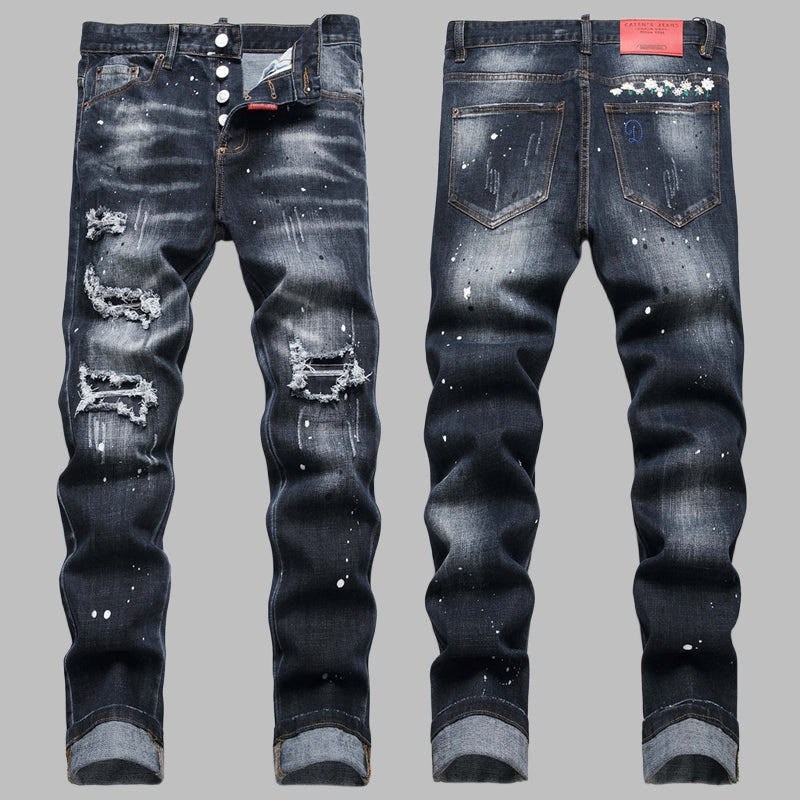 DSQ2 New 2025 Men's Ink Splash Jeans