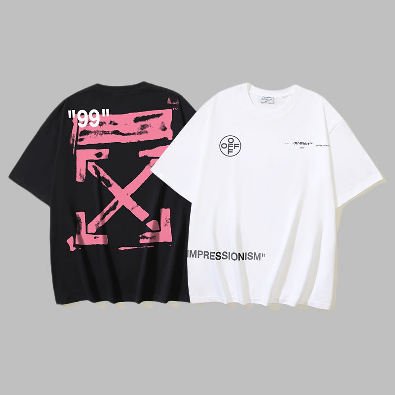 Off-white Men's and Women's Short-sleeved T-shirts