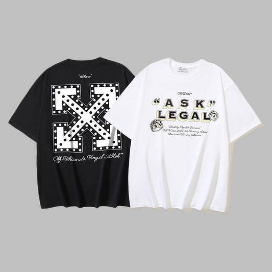 Off-white Men's and Women's Short-sleeved T-shirts