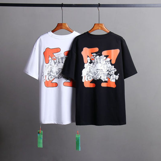 Off-white Men's and Women's Short-sleeved T-shirts