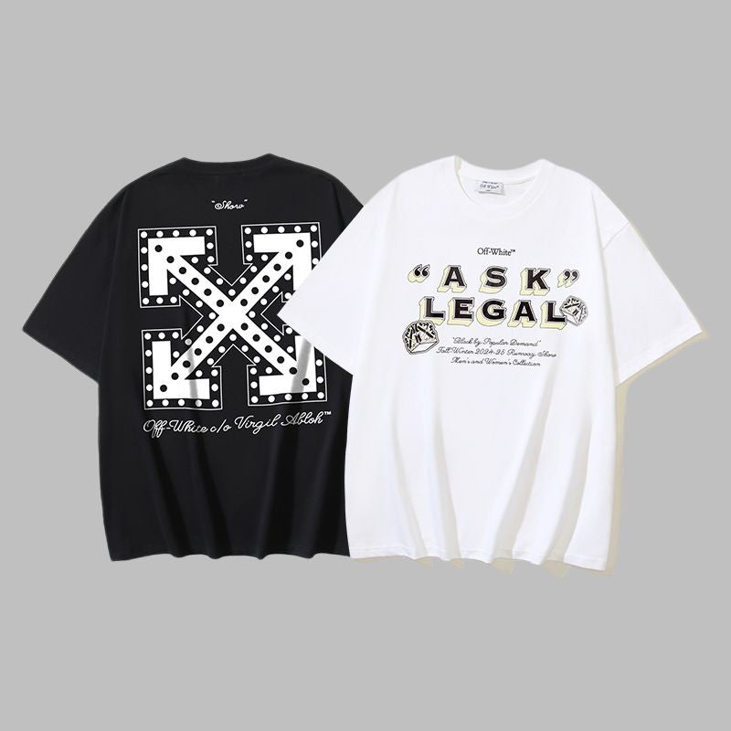 Off-white Men's and Women's Short-sleeved T-shirts