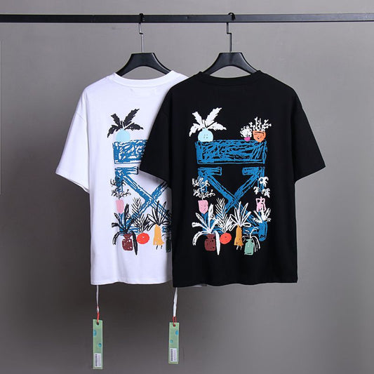 Off-white Men's and Women's Short-sleeved T-shirts