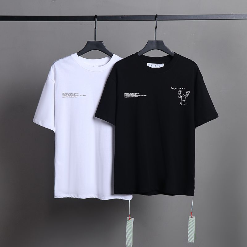 Off-white Men's and Women's Short-sleeved T-shirts