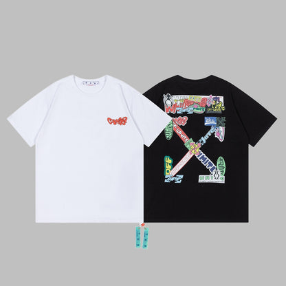 Off-white Men's and Women's Short-sleeved T-shirts