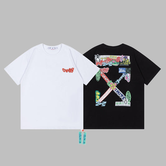 Off-white Men's and Women's Short-sleeved T-shirts