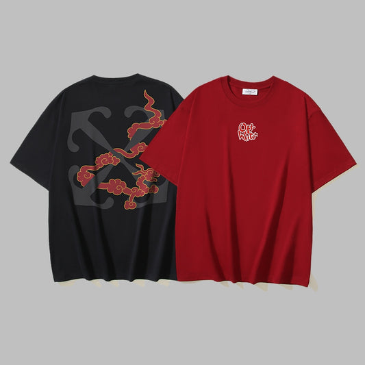 Off-white Men's and Women's Short-sleeved T-shirts