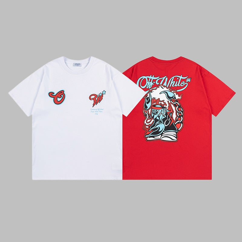 Off-white Men's and Women's Short-sleeved T-shirts