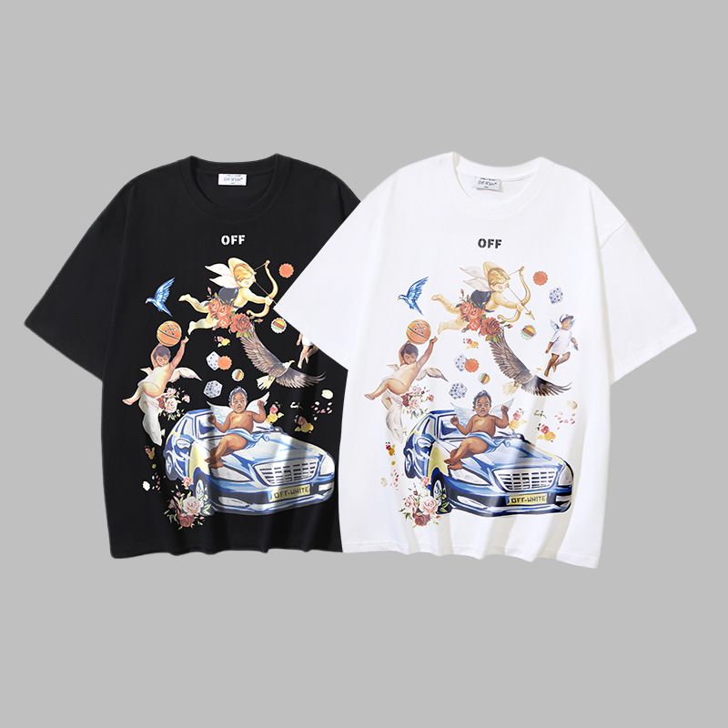 Off-white Men's and Women's Short-sleeved T-shirts