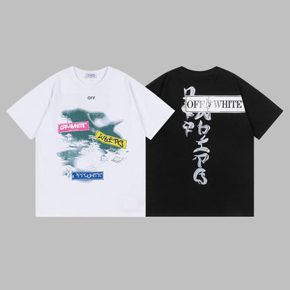 Off-white Men's and Women's Short-sleeved T-shirts