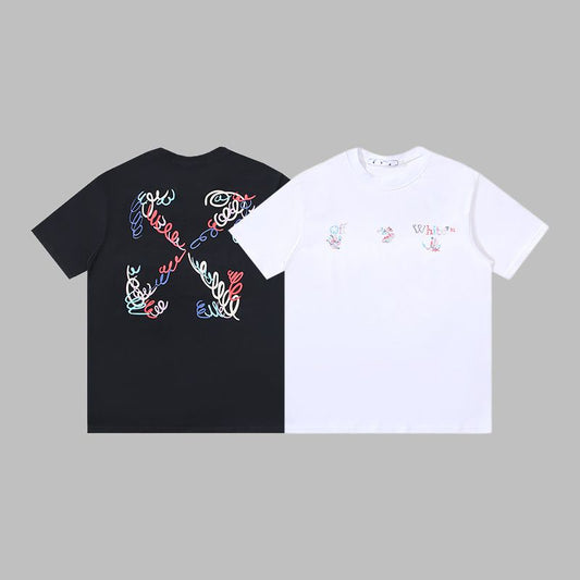 Off-white Men's and Women's Short-sleeved T-shirts