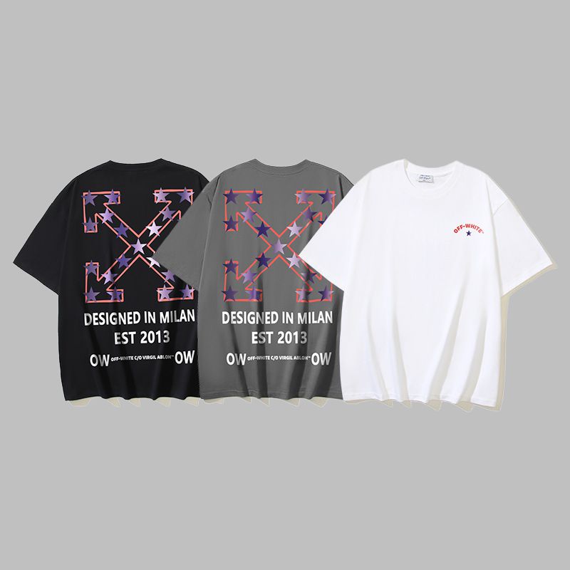 Off-white Men's and Women's Short-sleeved T-shirts