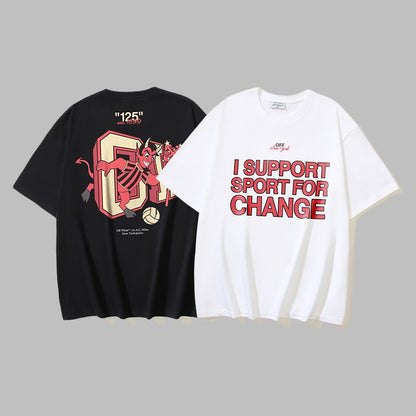 Off-white Men's and Women's Short-sleeved T-shirts