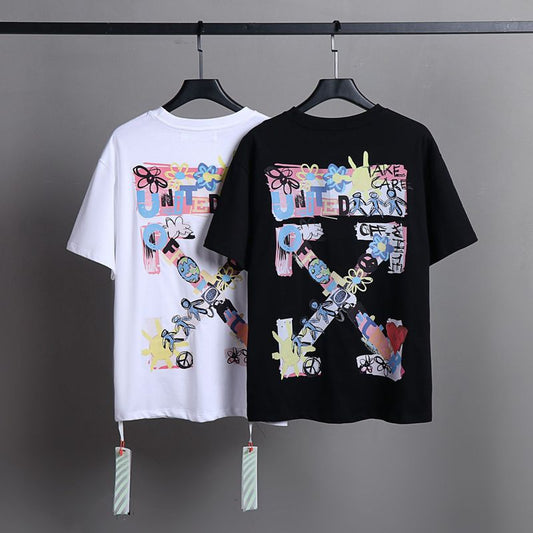 Off-white Men's and Women's Short-sleeved T-shirts