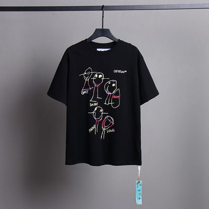 Off-white Men's and Women's Short-sleeved T-shirts
