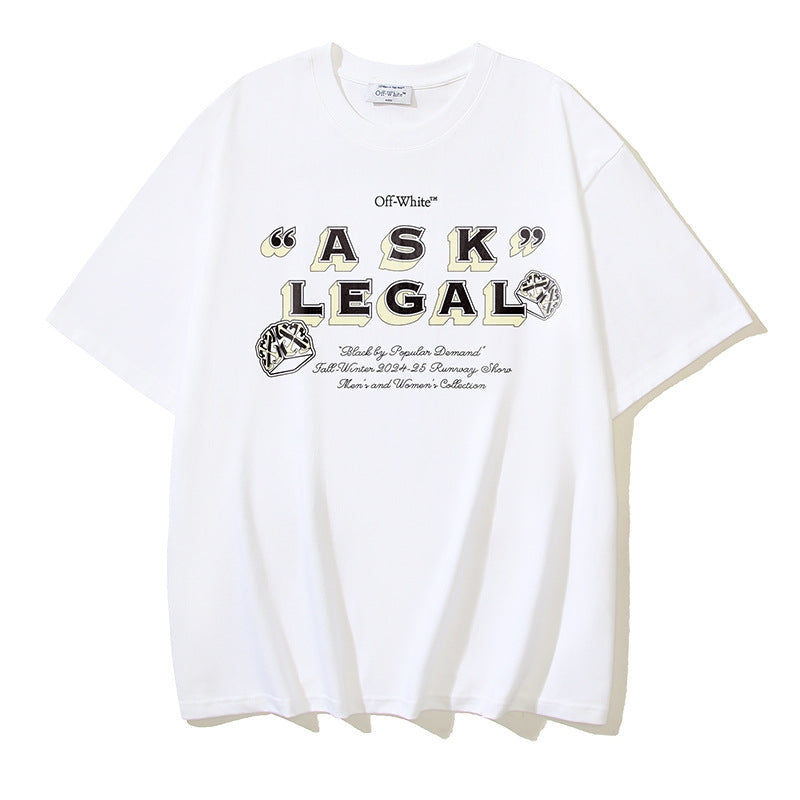 Off-white Men's and Women's Short-sleeved T-shirts