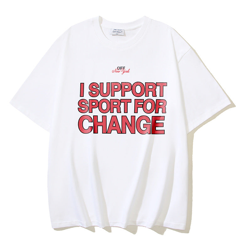 Off-white Men's and Women's Short-sleeved T-shirts