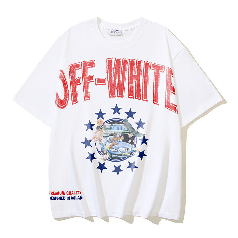 Off-white Men's and Women's Short-sleeved T-shirts