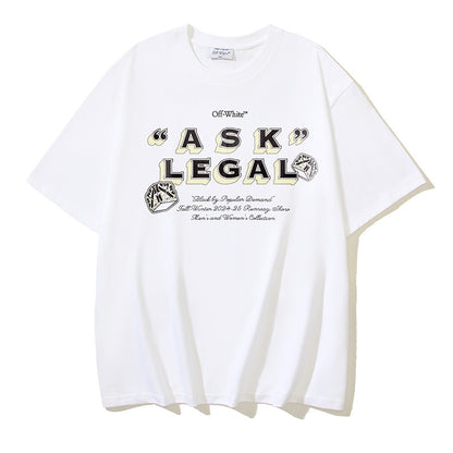 Off-white Men's and Women's Short-sleeved T-shirts
