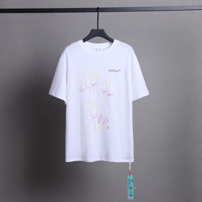Off-white Men's and Women's Short-sleeved T-shirts