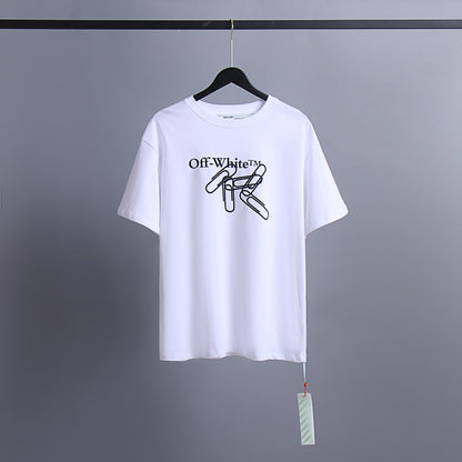 Off-white Men's and Women's Short-sleeved T-shirts