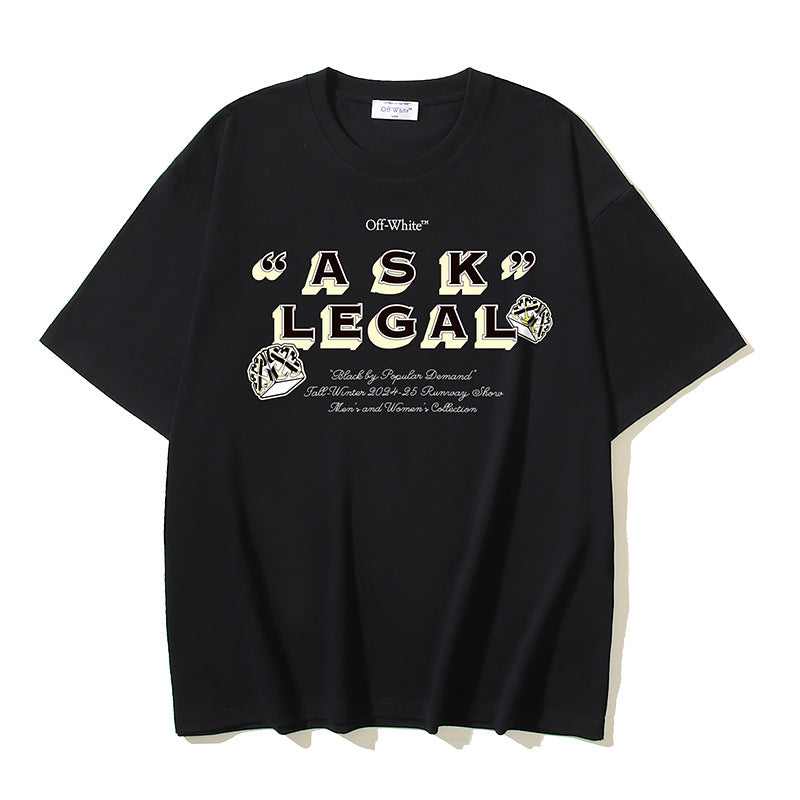 Off-white Men's and Women's Short-sleeved T-shirts