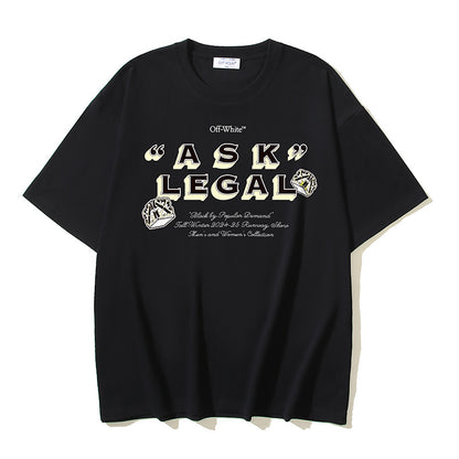 Off-white Men's and Women's Short-sleeved T-shirts