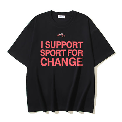Off-white Men's and Women's Short-sleeved T-shirts