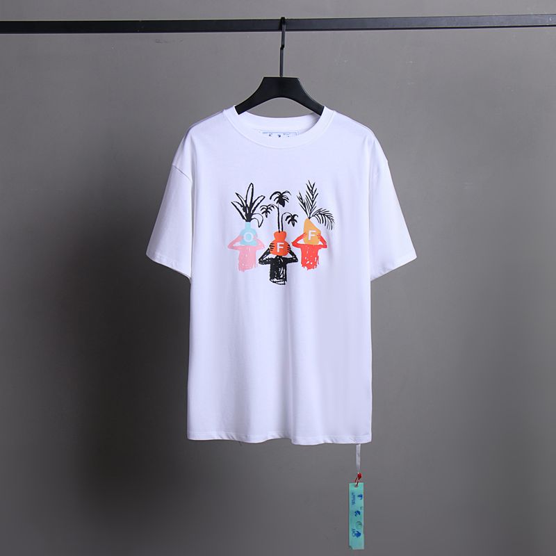 Off-white Men's and Women's Short-sleeved T-shirts