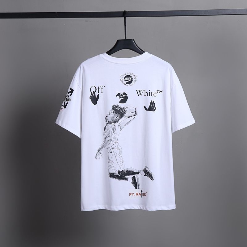 Off-white Men's and Women's Short-sleeved T-shirts