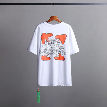 Off-white Men's and Women's Short-sleeved T-shirts
