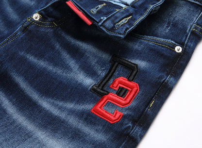 DSQ2 2025 New Men's Ink Splash Jeans