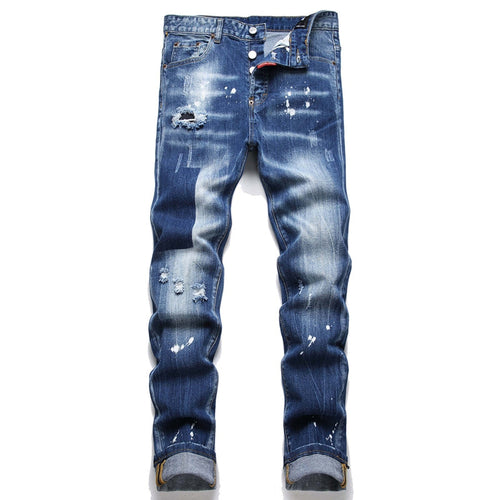 2026 New Men's Ink Splash Jeans