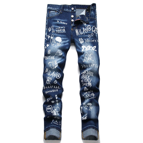 2026 New Men's Ink Splash Jeans